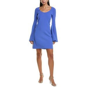 Michael Kors Collection Womens Wool-Blend Sheath Dress, Blue